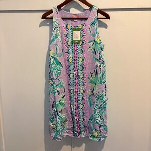 NWT Lilly Pulitzer Jackie Shift Dress Small‎ Lilac Purple Palm $188